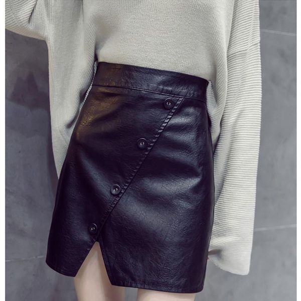 skirts hanyiren women pu leather mini skirt irregular button a line high waist office lady bodycon faldas mujer moda 2021, Black
skirts hanyiren women pu leather mini skirt irregular button a line high waist office lady bodycon faldas mujer moda 2021, Black