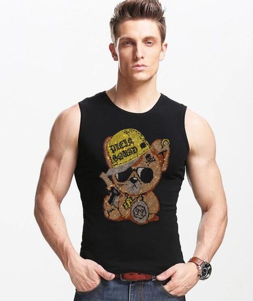 paste drill round neck mens sleeveless vest fitness bodybuilding tank undershirt men clothing, White;black
paste drill round neck mens sleeveless vest fitness bodybuilding tank undershirt men clothing, White;black