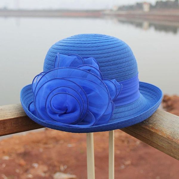 fashion woman lady spring summer elegant retro flower hat sunshade brim travel sun wide hats, Blue;gray
fashion woman lady spring summer elegant retro flower hat sunshade brim travel sun wide hats, Blue;gray