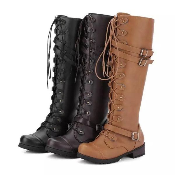 boots women's 2021 round head rivet high tube belt buckle square heel pu style in autumn and, Black
boots women's 2021 round head rivet high tube belt buckle square heel pu style in autumn and, Black