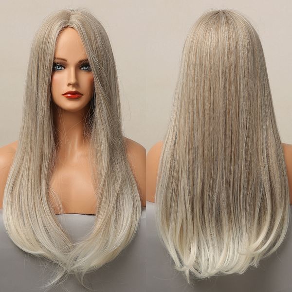 ombre gray brown blonde synthetic wigs middle part long silky straight wigs for black white women cosplay daily heat resistant
ombre gray brown blonde synthetic wigs middle part long silky straight wigs for black white women cosplay daily heat resistant