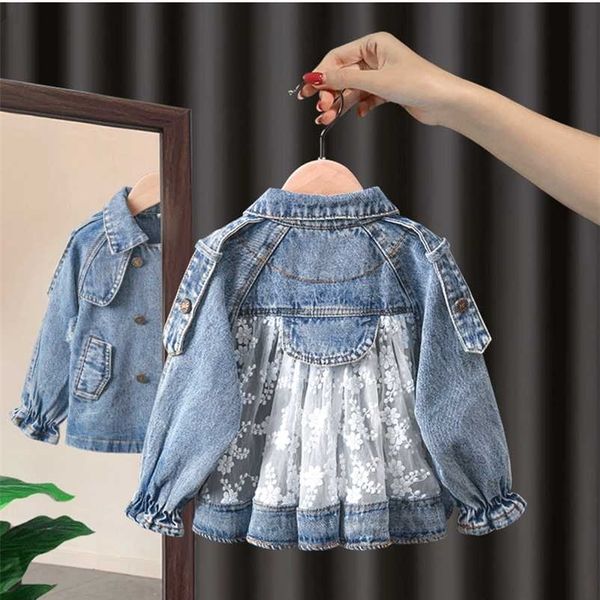 spring children's denim jackets girl jean embroidery girls kids clothing baby lace coat casual outerwear windbreaker 211204, Blue;gray
spring children's denim jackets girl jean embroidery girls kids clothing baby lace coat casual outerwear windbreaker 211204, Blue;gray