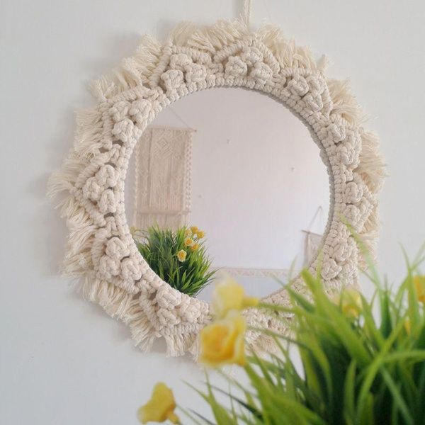 decorative objects & figurines wall hanging mirror macrame round tapestry boho decor for apartment living room drop
decorative objects & figurines wall hanging mirror macrame round tapestry boho decor for apartment living room drop