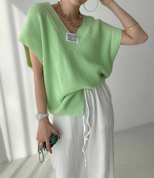 women's tanks & camis new loose sleeveless sweater spring autumn women vest sweaters knitting joker knitted wool oversize girls pu, White
women's tanks & camis new loose sleeveless sweater spring autumn women vest sweaters knitting joker knitted wool oversize girls pu, White