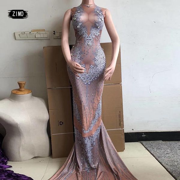 prom party rhinestone print long dress women sleeveless performance costume nightclub singer trailing casual dresses, Black;gray
prom party rhinestone print long dress women sleeveless performance costume nightclub singer trailing casual dresses, Black;gray