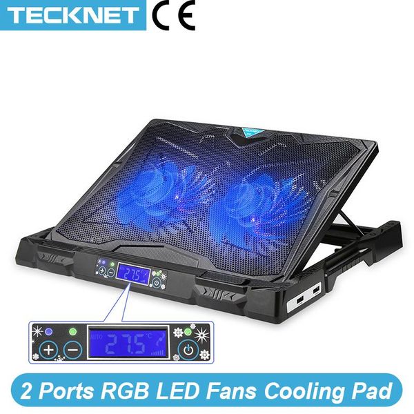 tecknet gaming lapcooler 2 fan led screen two usb port rgb lighting cooling pad notebook stand for 12-17 inch pads
tecknet gaming lapcooler 2 fan led screen two usb port rgb lighting cooling pad notebook stand for 12-17 inch pads