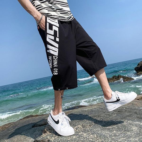 summer 2021 korean fashion casual handsome men's trousers brand ins tooling shorts boys' and students' 7-point pants, White;black
summer 2021 korean fashion casual handsome men's trousers brand ins tooling shorts boys' and students' 7-point pants, White;black