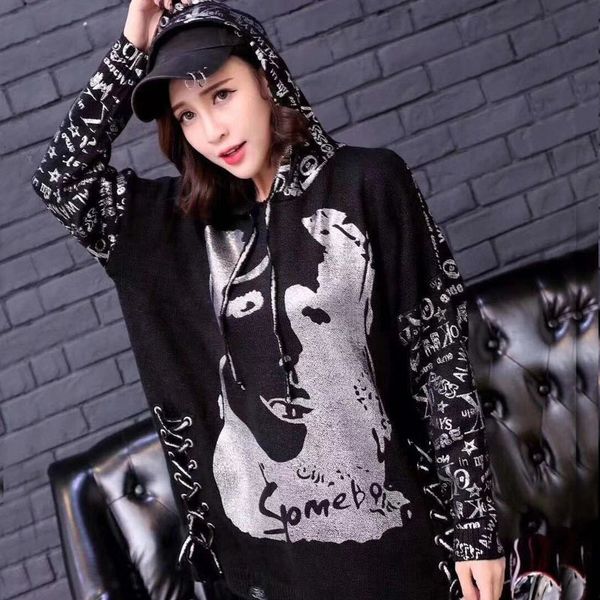 hoodie full sleeve hoodies combine all lace up sweaters hit color tide letter tan impression women's sweater, Black
hoodie full sleeve hoodies combine all lace up sweaters hit color tide letter tan impression women's sweater, Black