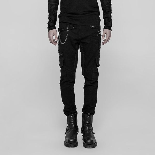 chain decoration casual hip hop black pencil men pants men's heavy punk metal rivets long trousers streetwear rave
chain decoration casual hip hop black pencil men pants men's heavy punk metal rivets long trousers streetwear rave