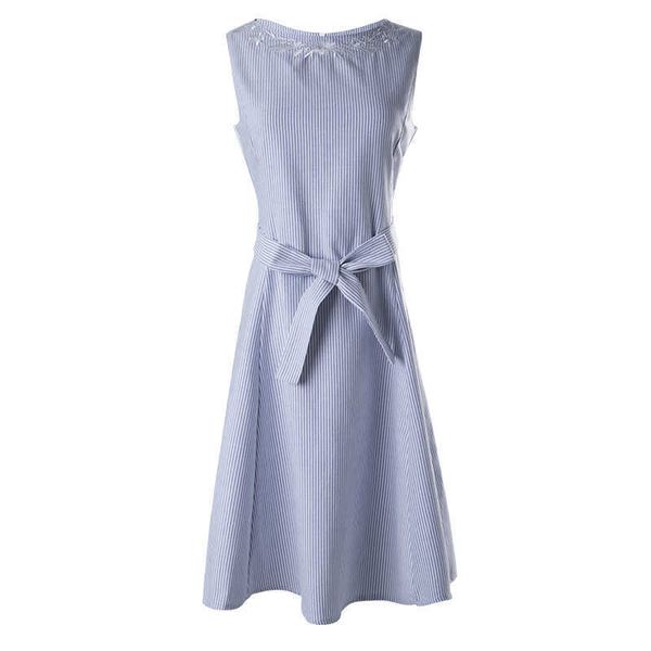 perhaps u blue striped embroidery sleeveless tank sarafan o neck knee length sash bow dress summer casual elegant blue d0376 210529, Black;gray
perhaps u blue striped embroidery sleeveless tank sarafan o neck knee length sash bow dress summer casual elegant blue d0376 210529, Black;gray