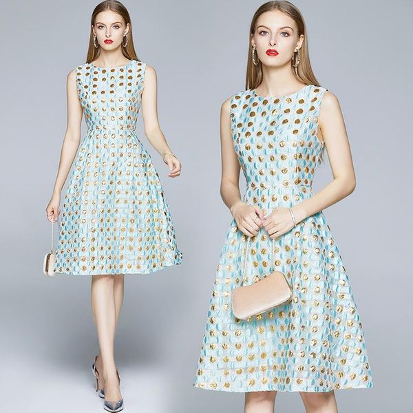 banulin autumn runway summer jacquard dress women's o-neck dot print tank lady office work sleeveless midi casual dresses, Black;gray
banulin autumn runway summer jacquard dress women's o-neck dot print tank lady office work sleeveless midi casual dresses, Black;gray