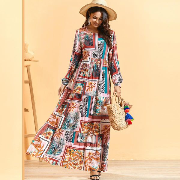 elegant print muslim dress women summer boho pleated vestidos moroccan kaftan islamic clothing eid turkey dubai musulman abaya, Red
elegant print muslim dress women summer boho pleated vestidos moroccan kaftan islamic clothing eid turkey dubai musulman abaya, Red