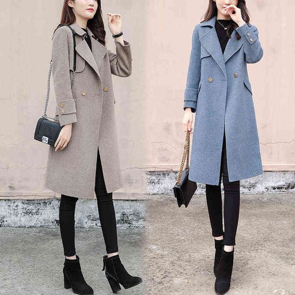 cotton thickened 2021 autumn summer korean loose woolen coat women's medium and long hepburn, Black
cotton thickened 2021 autumn summer korean loose woolen coat women's medium and long hepburn, Black
