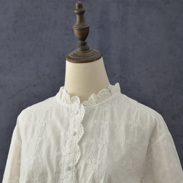 women's blouses & shirts lamtrip boutique fine embroidery handmade ruffled collar long sleeve shirt blouse 2021 h3x1, White
women's blouses & shirts lamtrip boutique fine embroidery handmade ruffled collar long sleeve shirt blouse 2021 h3x1, White