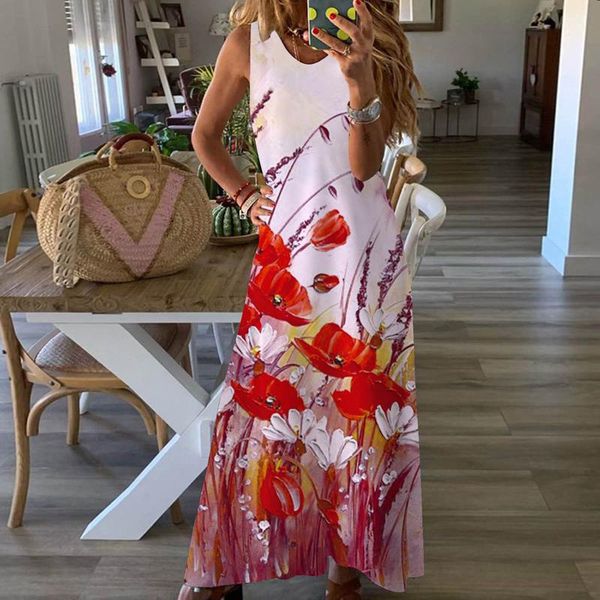 casual dresses 40# sleeveless floral maxi dress loose vest long women plus size beach tank bohemia holiday robe femme, Black;gray
casual dresses 40# sleeveless floral maxi dress loose vest long women plus size beach tank bohemia holiday robe femme, Black;gray