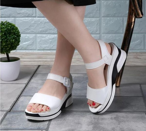 summer women sandals flat platform solid colors wedges ankle strap casual light beach woman shoes, Black
summer women sandals flat platform solid colors wedges ankle strap casual light beach woman shoes, Black