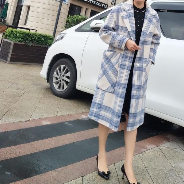 women's wool & blends winter coat autumn double sided cashmere women clothes korean elegant loose long jacket, Black
women's wool & blends winter coat autumn double sided cashmere women clothes korean elegant loose long jacket, Black