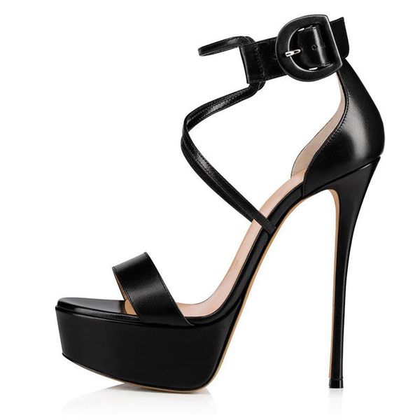 sandals summer fashion waterproof platform buckle cross strap stiletto banquet dress all-match daily large size female, Black
sandals summer fashion waterproof platform buckle cross strap stiletto banquet dress all-match daily large size female, Black