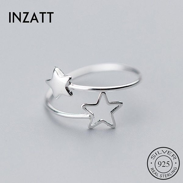 inzareal 925 sterling silver hollow star adjustable ring for fashion women party cute fine jewelry minimalist accessories cluster rings, Golden;silver
inzareal 925 sterling silver hollow star adjustable ring for fashion women party cute fine jewelry minimalist accessories cluster rings, Golden;silver