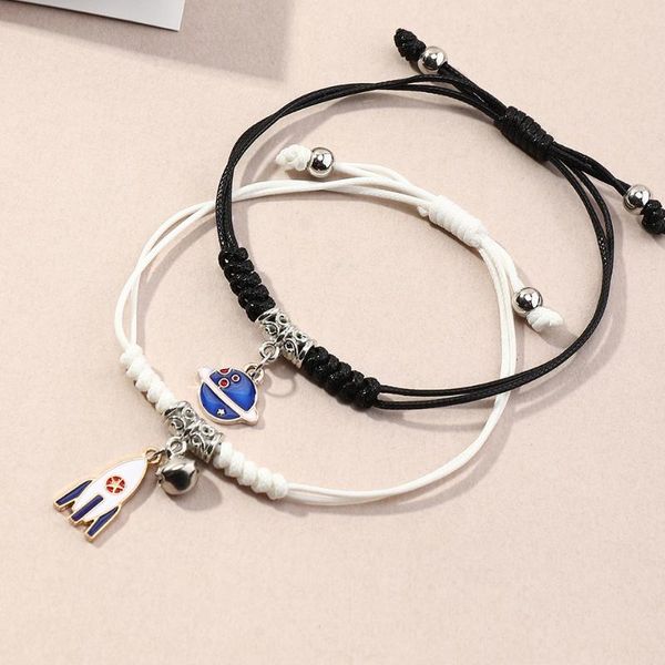 charm bracelets 2021 couple black and white hand-woven bracelet planet rocket woven lucky friendship gift for friend, Golden;silver
charm bracelets 2021 couple black and white hand-woven bracelet planet rocket woven lucky friendship gift for friend, Golden;silver