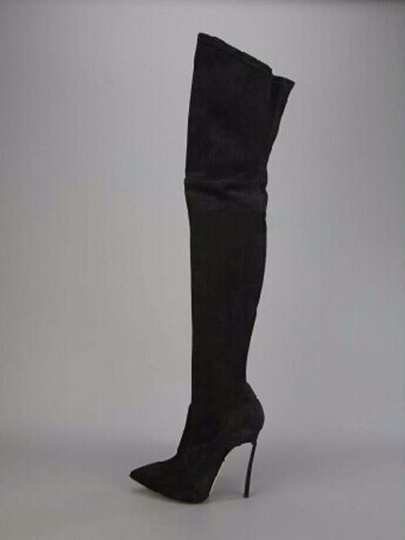 boots suede slim thigh high over the knee pointed toe stretch fabric heels women lace up party, Black
boots suede slim thigh high over the knee pointed toe stretch fabric heels women lace up party, Black