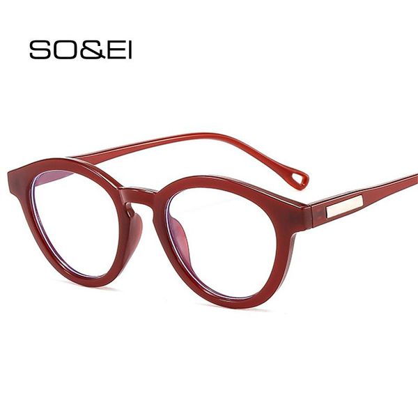 so&ei retro round women jelly color glasses frame clear anti-blu-ray lens eyewear fashion men optical computer goggles sunglasses frames, Black
so&ei retro round women jelly color glasses frame clear anti-blu-ray lens eyewear fashion men optical computer goggles sunglasses frames, Black
