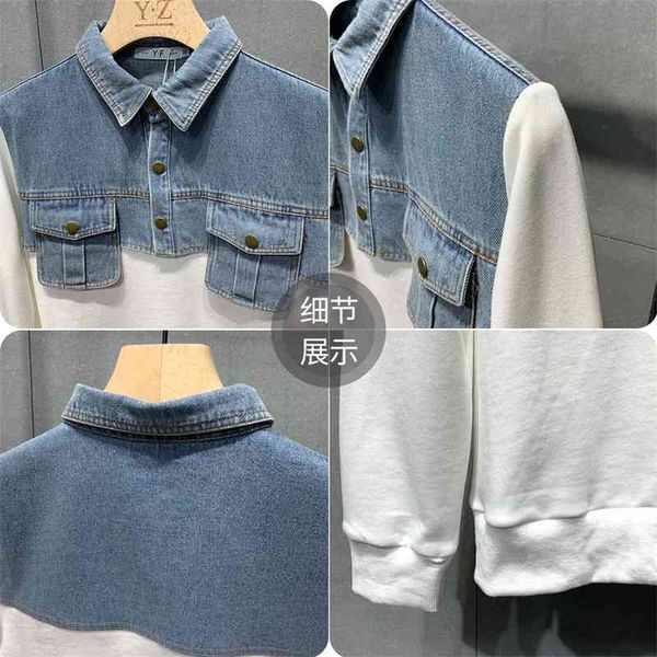 2021 korean fashion fake two-piece sweater autumn youth splicing lapel shirt men's work clothes cowboy trend, Black
2021 korean fashion fake two-piece sweater autumn youth splicing lapel shirt men's work clothes cowboy trend, Black