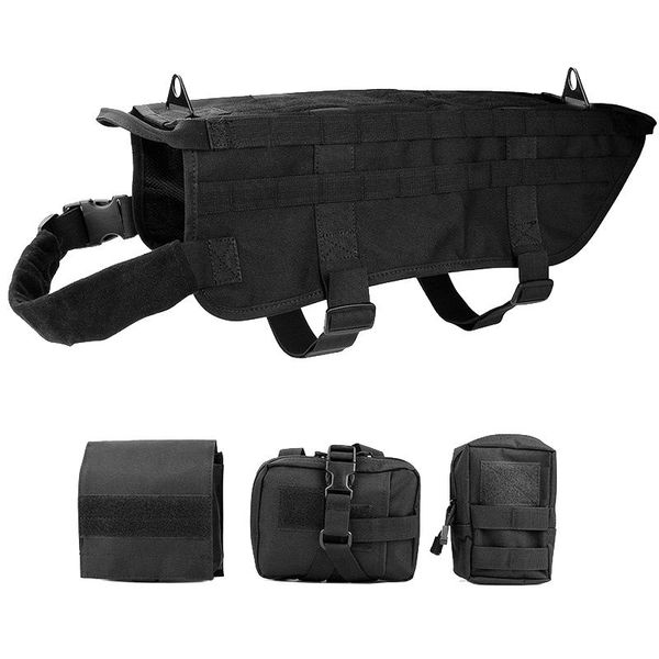 hunting k9 service dog molle vest harness tshirt with pulling handle pet vests 3 bags jackets, Camo;black
hunting k9 service dog molle vest harness tshirt with pulling handle pet vests 3 bags jackets, Camo;black