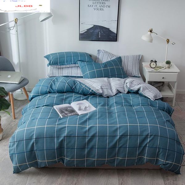 bedding sets 100%cotton set (sheet pillowcase duvet cover) line plaid printed bedlinens single double full king size bedclothes
bedding sets 100%cotton set (sheet pillowcase duvet cover) line plaid printed bedlinens single double full king size bedclothes