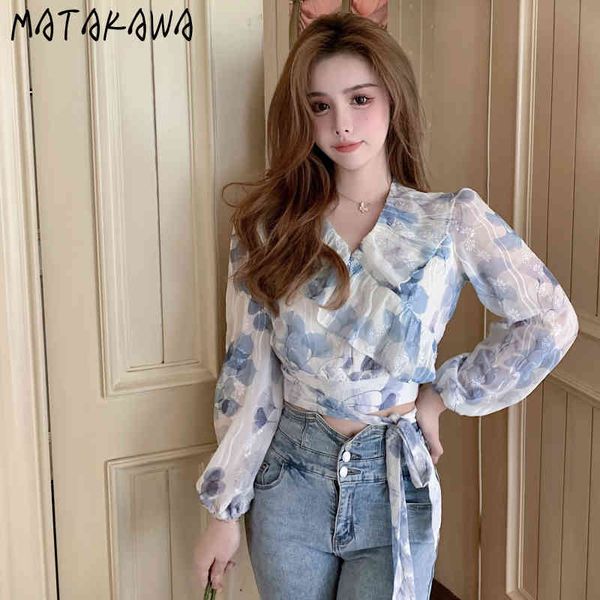matakawa ruffled sweet chiffon shirt women summer v-neck blusas de mujer tie shirt long-sleeved woman blouses short 210513, White
matakawa ruffled sweet chiffon shirt women summer v-neck blusas de mujer tie shirt long-sleeved woman blouses short 210513, White