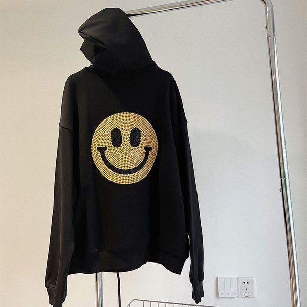 smiley back big smiley face paste cloth bead piece embroidery pullover hoodie terry, Black
smiley back big smiley face paste cloth bead piece embroidery pullover hoodie terry, Black