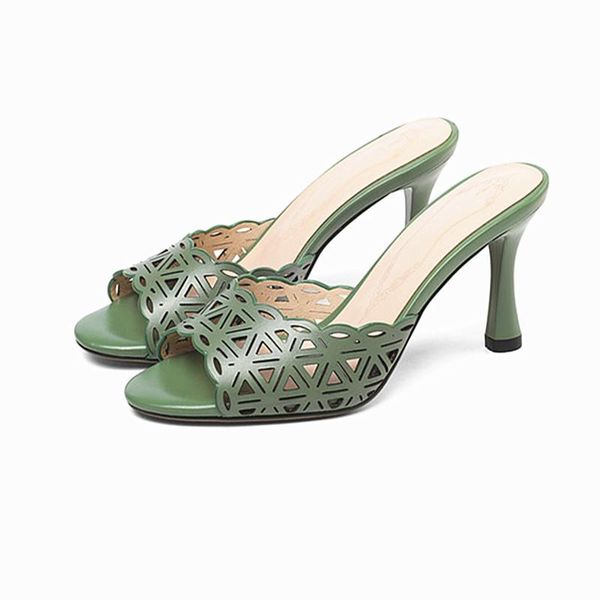 slippers genuine leather women high heels fashion party wedding shoes woman comfort quality summer sandals, Black
slippers genuine leather women high heels fashion party wedding shoes woman comfort quality summer sandals, Black