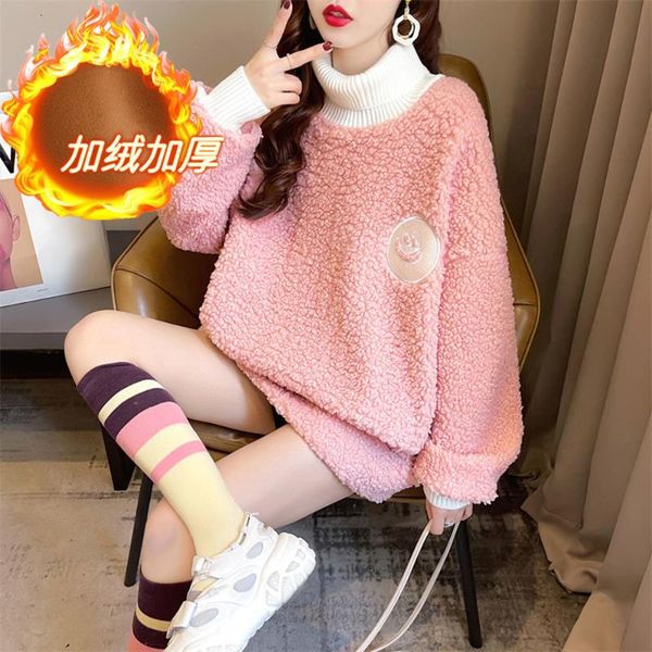 women's hoodies & sweatshirts women sweatshirt thick korean turtleneck pink pullover loose autumn winter plush padded lamb wool female, Black
women's hoodies & sweatshirts women sweatshirt thick korean turtleneck pink pullover loose autumn winter plush padded lamb wool female, Black