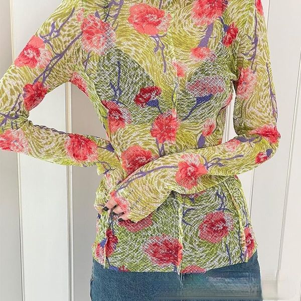 women's t-shirt 2021 early spring en lace small turtleneck full of flowers printed sunscreen bottoming shirt long sleeve, White
women's t-shirt 2021 early spring en lace small turtleneck full of flowers printed sunscreen bottoming shirt long sleeve, White
