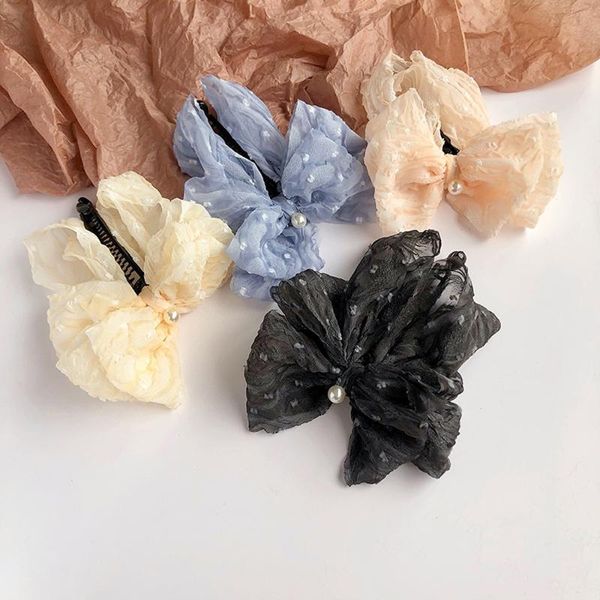 korean ponytail holder sweet vertical clip cute net yarn bow pearl banana clips women fashion hair accessories headwear, Slivery;white
korean ponytail holder sweet vertical clip cute net yarn bow pearl banana clips women fashion hair accessories headwear, Slivery;white