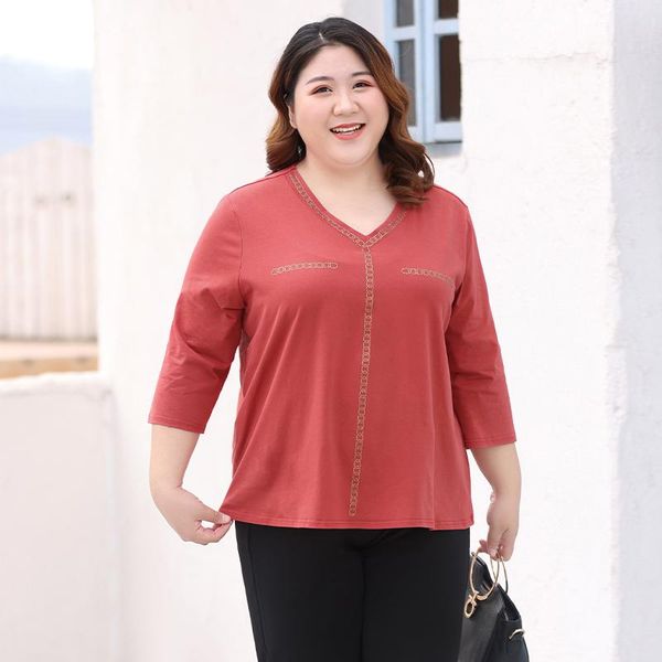 plus size t-shirt cotton women summer t-shirts solid color v-neck regular three quarter sleeve loose casual female thin, Black
plus size t-shirt cotton women summer t-shirts solid color v-neck regular three quarter sleeve loose casual female thin, Black