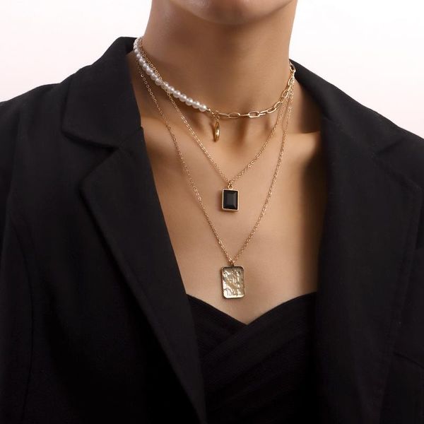 pendant necklaces moon black resin square pendants for women clavicle chain layered necklace female 2021 fashion jewelry, Silver
pendant necklaces moon black resin square pendants for women clavicle chain layered necklace female 2021 fashion jewelry, Silver