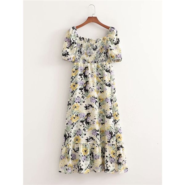 casual dresses women fashion flower print summer yellow long dress female elegant short puff sleeve elastic bust high waist slit j, Black;gray
casual dresses women fashion flower print summer yellow long dress female elegant short puff sleeve elastic bust high waist slit j, Black;gray