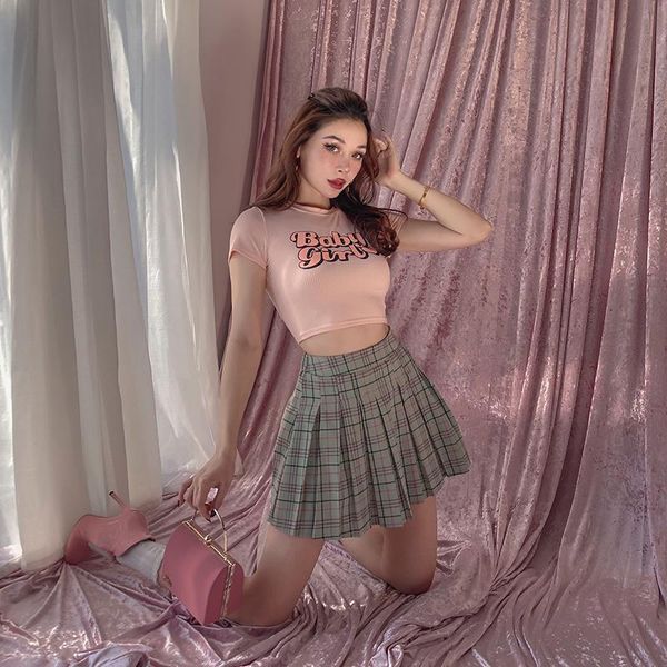 skirts 2021 summer fashionable all-match green plaid skirt preppy style sweet slim high waist pleated womens streetwear, Black
skirts 2021 summer fashionable all-match green plaid skirt preppy style sweet slim high waist pleated womens streetwear, Black