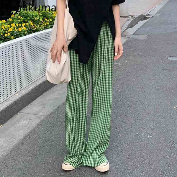 green plaid wide leg pants women summer casual vintage loose trousers female all-match high waist pantalones femme, Black;white
green plaid wide leg pants women summer casual vintage loose trousers female all-match high waist pantalones femme, Black;white