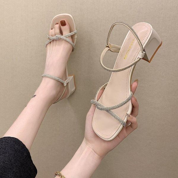 dress shoes thick heel sandals women crystal cross narrow band summer party open toe high beige golden, Black
dress shoes thick heel sandals women crystal cross narrow band summer party open toe high beige golden, Black