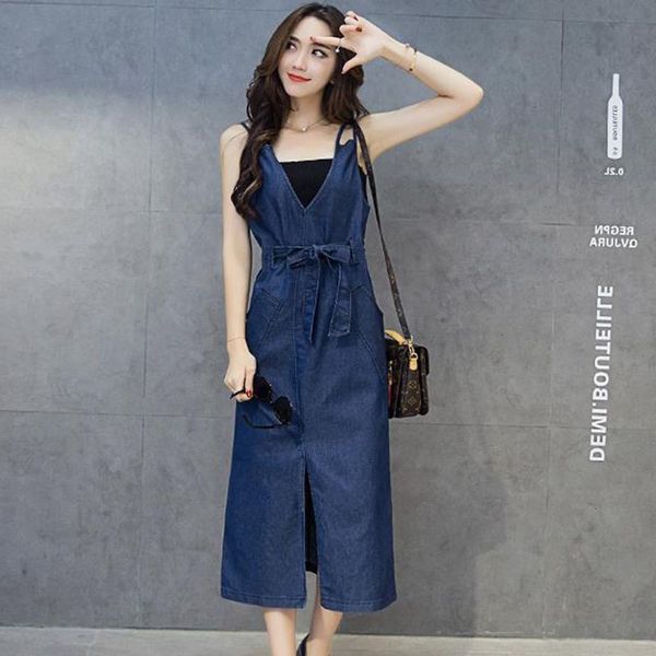 summer casual street dresses strap v-neck open back loose suspender long denim dress trend, Black;gray
summer casual street dresses strap v-neck open back loose suspender long denim dress trend, Black;gray