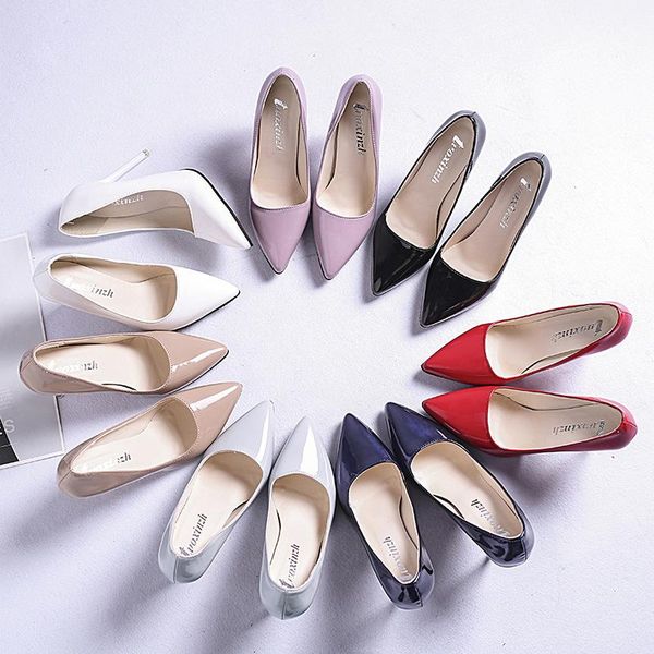 dress shoes 2021 spring high heels fashion collocation simple commuter stiletto pointed patent leather shallow, Black
dress shoes 2021 spring high heels fashion collocation simple commuter stiletto pointed patent leather shallow, Black