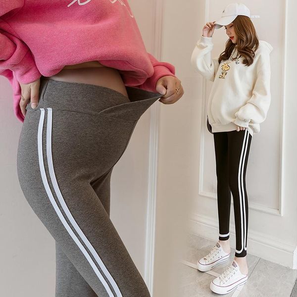 6030# maternity pants spring autumn side strip ninth belly support leggings trousers bottoms, White
6030# maternity pants spring autumn side strip ninth belly support leggings trousers bottoms, White