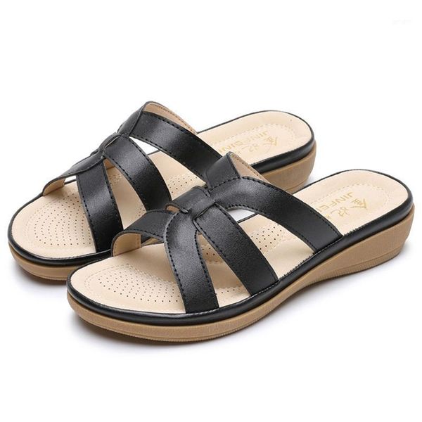women sandals summer 2021 female wedges shoes woman leather wedge comfortable slipon low heels mules sandalia red1, Black
women sandals summer 2021 female wedges shoes woman leather wedge comfortable slipon low heels mules sandalia red1, Black