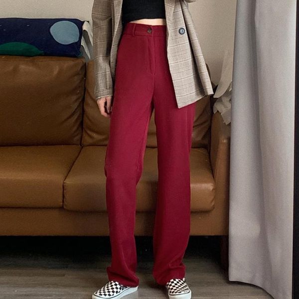 women's pants & capris cool comfort women gabby suit girl high waist burgundy slack lady wide leg female long cute office straight trou, Black;white
women's pants & capris cool comfort women gabby suit girl high waist burgundy slack lady wide leg female long cute office straight trou, Black;white