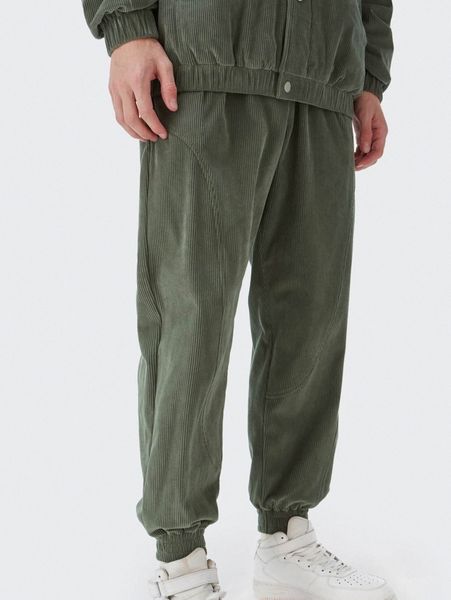 men patched detail drawstring waist corduroy pants e20g#, Black
men patched detail drawstring waist corduroy pants e20g#, Black