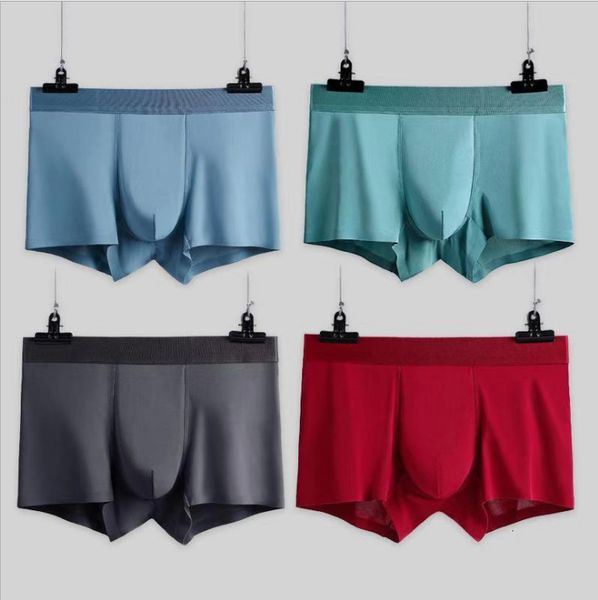 new men's traceless ice silk boxer underwear solid nylon middle waist shorts label, Black;white
new men's traceless ice silk boxer underwear solid nylon middle waist shorts label, Black;white