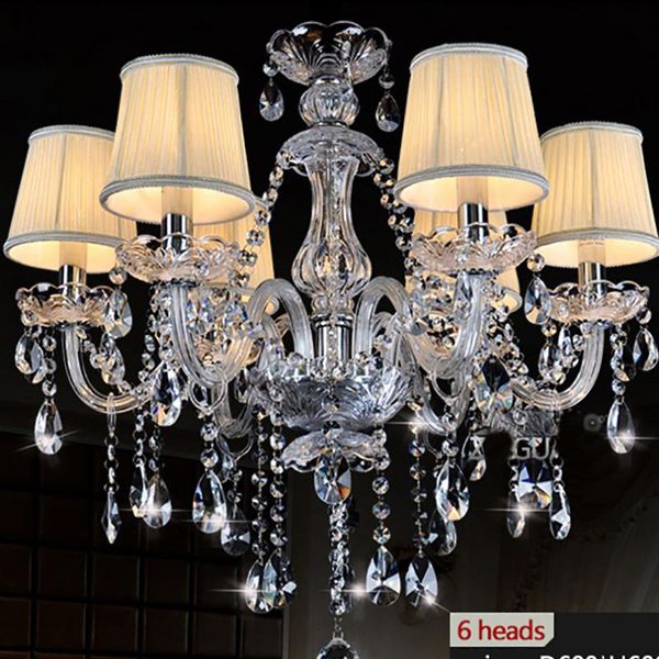 clear crystal chandelier lampshade lustre cristal para sala jantar moderne modern kitchen chandeliers