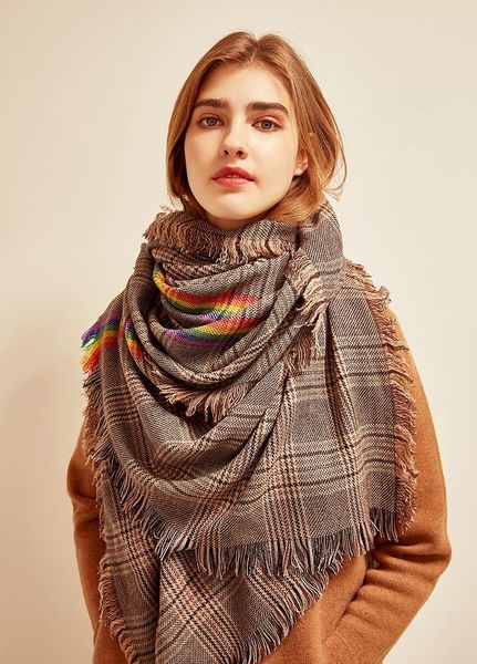 scarves ladies fashion warm and comfortable soft rainbow thousand birds lattice imitation cashmer shawl scarf gift, Blue;gray
scarves ladies fashion warm and comfortable soft rainbow thousand birds lattice imitation cashmer shawl scarf gift, Blue;gray